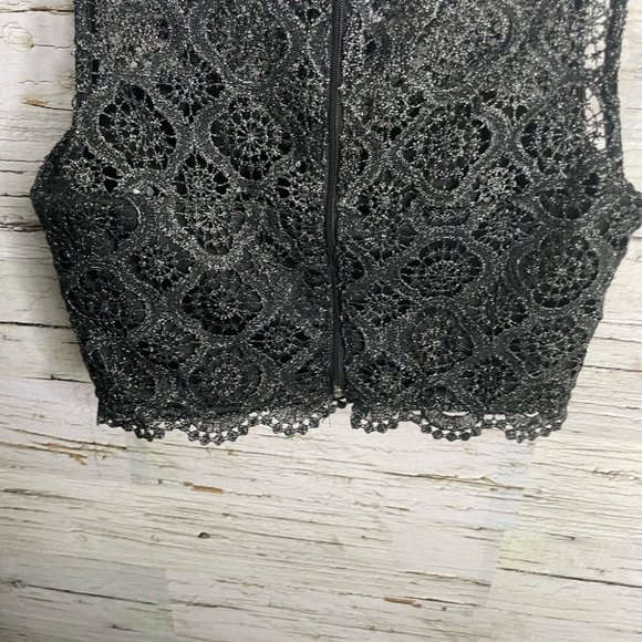 My Michelle black gray sparkle two piece set crop top tulle skirt size 3 - Picture 7 of 16